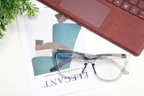 FEISEDY 2 PACK CHIC Cateye Blue Light Blocking Eyewear with Clear Lenses Large Frame Women B2619-F2 in Saudi Arabia