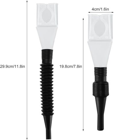 XhjzgcTech 8 قطع قمع مع فوهة مرنة قابلة للتمديد مرنة عالمية، أداة تصريف مرنة للسيارة، قمع بلاستيكي للسيارة والدراجات النارية والبنزين وزيت الماء.- أحمر in Kuwait