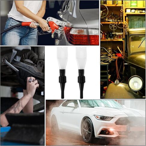 XhjzgcTech 8 قطع قمع مع فوهة مرنة قابلة للتمديد مرنة عالمية، أداة تصريف مرنة للسيارة، قمع بلاستيكي للسيارة والدراجات النارية والبنزين وزيت الماء.- أحمر in Kuwait