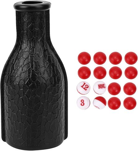 Shaker Bottle, Billiard Shaker Bottle, 16 Tally Balls for Game Match (Black) in Saudi Arabia