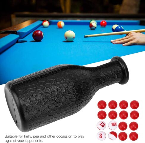 Shaker Bottle, Billiard Shaker Bottle, 16 Tally Balls for Game Match (Black) in Saudi Arabia