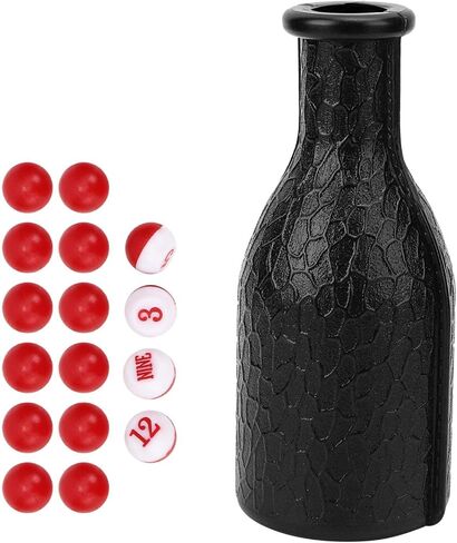 Shaker Bottle, Billiard Shaker Bottle, 16 Tally Balls for Game Match (Black) in Saudi Arabia