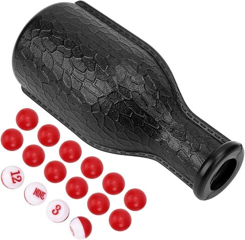 Shaker Bottle, Billiard Shaker Bottle, 16 Tally Balls for Game Match (Black) in Saudi Arabia