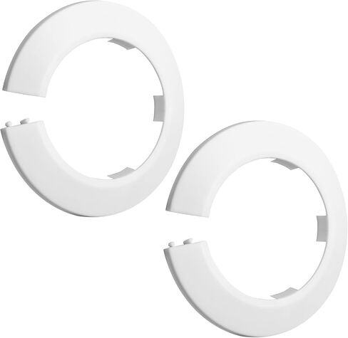 2pcs 2.5 inch / 63mm Water Pipe Cover, Plastic Pipe Cover Tube Cover Pipe Wall Escutcheon, Drain Line Cover Sink Flange Wall Collar for Bathroom Kitchen Water Pipe Tube in Saudi Arabia