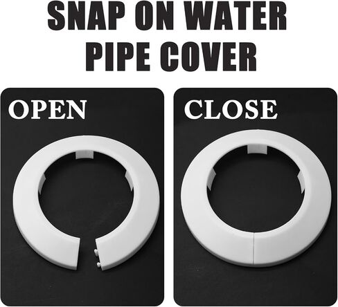 2pcs 2.5 inch / 63mm Water Pipe Cover, Plastic Pipe Cover Tube Cover Pipe Wall Escutcheon, Drain Line Cover Sink Flange Wall Collar for Bathroom Kitchen Water Pipe Tube in Saudi Arabia