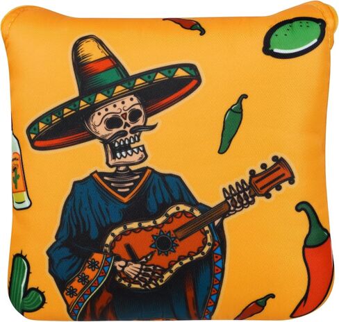 Golf Club Head Cover Golf Head Cover Driver Headcover Fairway Wood Headcover Hybrid Mallet Blade Putter Club Head Cover（Guitar Ghost） in Kuwait