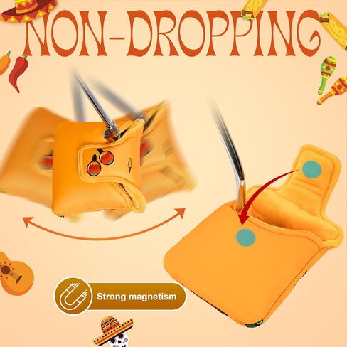 Golf Club Head Cover Golf Head Cover Driver Headcover Fairway Wood Headcover Hybrid Mallet Blade Putter Club Head Cover（Guitar Ghost） in Kuwait