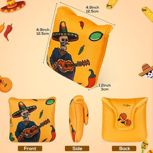 Golf Club Head Cover Golf Head Cover Driver Headcover Fairway Wood Headcover Hybrid Mallet Blade Putter Club Head Cover（Guitar Ghost） in Kuwait