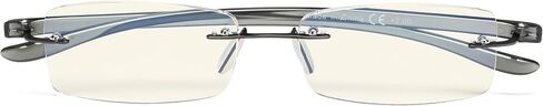 CessBlu Computer Reading Glasses for Men Women Blue Light Filter Anti Glare UV Ray Protection Rimless Reader Eyeglasses in Saudi Arabia