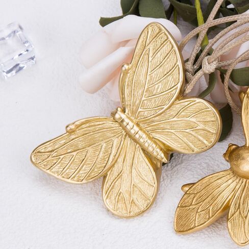 ZORZA 2Pcs Creative Butterfly Flying Bee Curtain Holders Vintage Magnetic Curtain Tiebacks Resin Decorative Curtain Ties for Drapes Home Office Hotel Décor (Bee) in Kuwait