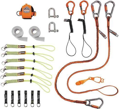 Tool Tethering Kit for Scaffholders, Includes Tool Lanyards and Attachments for Wrenches and Mallets, Ergodyne Squids 3187 in Saudi Arabia