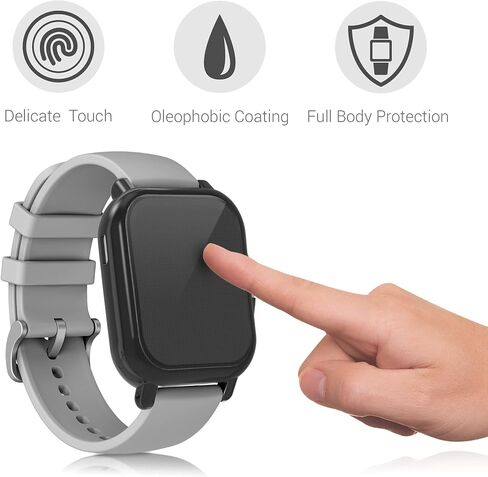 kwmobile Case Compatible with Huami Amazfit GTS 3 / GTS 2 / GTS 2e Case - 2X TPU Silicone Fitness Tracker Cover - Black in Saudi Arabia