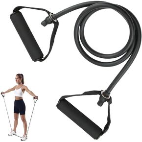30LB Resistance Bands with Handles, Easy Hold Resistance Exercise Bands, Comfortable Workout Accessory for Men Women Strength Training Muscle Shaping Physical Therapy Home Working Out (Black)