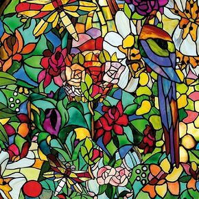 d-c-fix 346-0647-2PK Self-Adhesive Privacy Glass Window Film, Spring Chapel/Tulia, 17" x 78" Roll, 2-Pack
