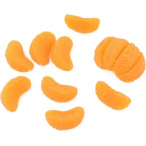 HUIANER Artificial Orange Slice 12Pcs Fake Mini Tangerine Orange Artificial Fruit Simulation Lifelike Orange for Home Party Kitchen Festival Decoration