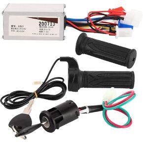 24V 250W Electric Scooter Speed Controller Kit with Handle Throttle Twisting Grip Lock Key Accessory