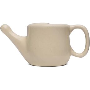 وعاء نيتي من السيراميك من كيماك بلس مع فتحة أنف مانعة للتسرب، سعة أفضل - يحمل 350 مل - مع قبضة مريحة - خالي من الرصاص وآمن للاستخدام في الميكروويف وغسالة الأطباق in Kuwait