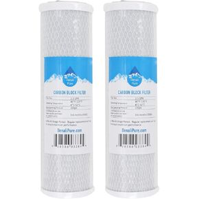 2-Pack Replacement for GE GX1S01R Activated Carbon Block Filter - Universal 10 inch Filter Compatible with GE SINGLE STAGE DRINKING WATER FILTRATION UNIT - Denali Pure Brand