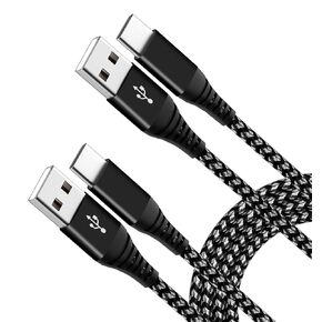 USB Type C Cable 3A Fast Charging [2 Pack 6ft], USB A to USB C Car Charger Cable Compatible iPhone 15/Pad/Galaxy S10/S10+/Note 9, LG V30 and More, iPhone 15 Car Carplay Cable