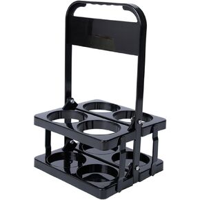 Portable Drink Carrier,Reusable Beer Bottle Coffee Cup Holder,Beer Bottle Drink Caddy for Delivery,4 Holes Cup Holders with Handle for Catering Restaurant Travel Car,Black