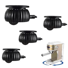 4-Pack Self Adhesive Caster Wheels - Small Furniture Wheels, Load Capacity 28LBS Per Wheel, 360°Swivel Low Profile Paste Universal Wheels for Small Applicane Storage Box Bins (Black)