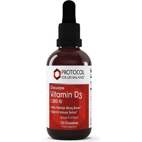 Protocol Liquid Vitamin D3 400 IU - Bone & Teeth Support* - Dietary Supplement for Immunity & Bone Mineralization* - Non-GMO, Halal, Kosher, Keto-Friendly - 527 Servings