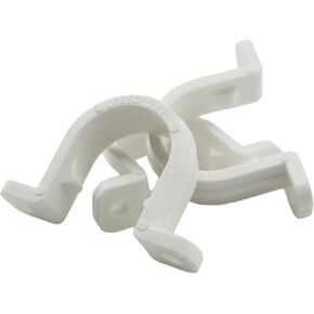 30PCS Plastic Conduit Clip 25MM Large Radius Elbow Pipe Connector Clamp PVC Double Hole Conduit Clamp Suitable for Surface Concrete Ceramic Tile Wood Panel Easy to Transport and Store