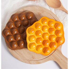 2Pcs Artificial Lifelike Egg Waffle Fake Egg Puffs Simulation Bubble Waffle for Decoration Display Props