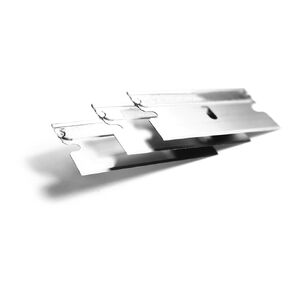 Excelta - 176-1 - Razor Blades - Straight - Three Star - Carbon Steel, 0.009" Height, 0.86499999999999999" Wide, 1.5" Length (Pack of 100)