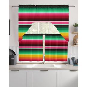 Summer Gnomes Lemon Swag Kitchen Curtain Sets with Valance,3 Pieces Rod Pocket Curtain Drapes for Bedroom Bathroom Cafe Windows,Spring Yellow Black White Plaid 56''x36''&36''x27.5''x2Panels