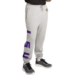 FOCO Men's College Team Logo Soft Gray Woven Fashion Jogger Pants