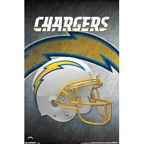 Trends International NFL Los Angeles Chargers - Helmet 19 Wall Poster, 22.375" x 34", Premium Unframed Version