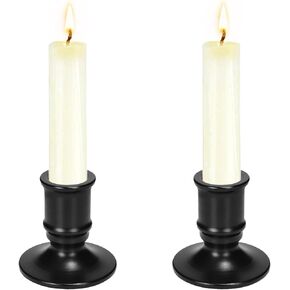 2Pcs Black Candle Holders Retro Candlestick Holder Farmhouse Decor for Home Wedding Bithday﻿ Party Anniversary Housewarming Gifts for Women Men