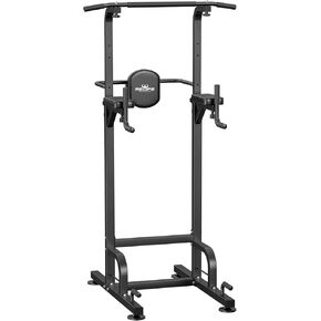 RELIFE REBUILD YOUR LIFE Power Tower Pull Up Bar Station Workout Dip Station for Home Gym Strength Training Fitness Equipment Newer Version,450LBS.