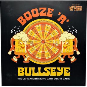 Island Dogs Booze ‘A’ Bullseye 16 inch Magnetic Darts Drinking Game | Fun & Unique Party Game | Perfect for Bars, Tailgates, Drunk Elephant and House Parties | The Ultimate Drinking Dart Board Game