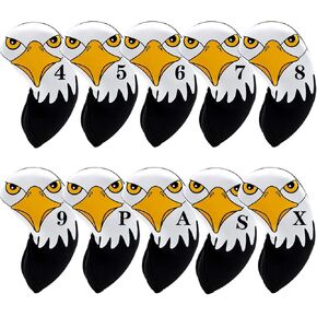 Black Neoprene Golf Iron Club Covers Headcovers Set - Lightweight Golf Club Protective Case fits for Oversized, Standard Size Golf Clubs, Gifts for Golf Player, Dad, Father