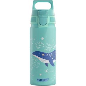 SIGG - Aluminium Water Bottle for Children - WMB One Brave Tiger - Suitable for Carbonated Drinks - Leak-Proof - Light as a Feather - BPA-Free - ClimatePartner Certified - Sports & School - Yellow -