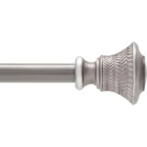 Kenney T71864 Tasha Trumpet End Standard Decorative Window Curtain Rod, 66-120" Adjustable Length, Italian Black Finish, 5/8" Diameter Steel Tube in Kuwait