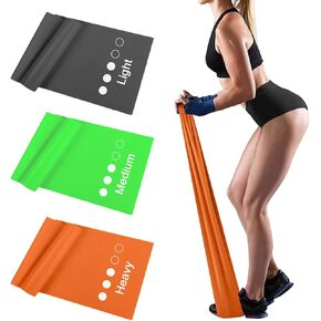 Resistance Bands Set, Exercise Bands, Elastic Workout Bands for Home Gym, Stretching, Physical Therapy Bands for Yoga Pilates, Recovery, Yoga, Pilates, Rehab