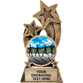 Crown Awards Walking Trophy, 5.75" Glory Resin Walking Trophies with Free Custom Engraving Prime
