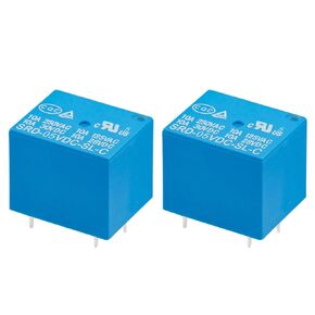 2Pcs PCB Power Relay SRD-05VDC-SL-C, DC 5V Coil, 10A 250VAC, SPDT, 5 Pin, for Household Appliance Boards (2)