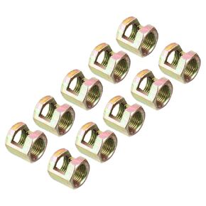 PATIKIL 1/8IP Hex Coupling Nut, 10 Pack Female Thread Connector 15mm Hexagonal Sleeve Nut Rod Bar Stud Tube Joint Slotted Hardware for Lamp Repair DIY