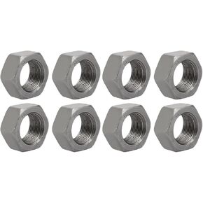 uxcell 8pcs M22 x 1.5mm Pitch Metric Fine Thread Carbon Steel Left Hand Hex Nuts