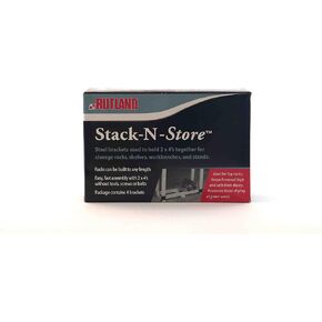 Rutland Stack N Store Corner Brackets for Building Storage Racks, Set of 4