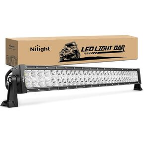 Nilight LED Light Bar 33Inch Triple Row Spot Flood Combo Lights Red Shell with Wiring Harness Kit for Fog Light Driving Light Work Light on Off-Road Truck SUV ATV UTV, 2 Years Warranty