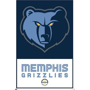 Trends International NBA Memphis Grizzlies - Logo 21 Wall Poster, 22.375" x 34", Unframed Version