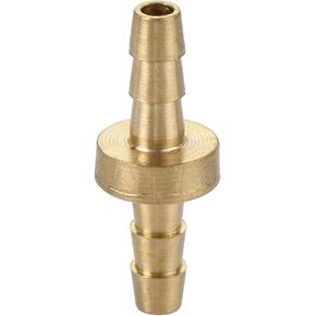 uxcell Hose Barb Fitting, 5/16 to 1/4 Inch Brass Hollow Straight Quick Connector for Water Fuel Air Oil Gas