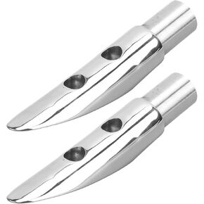 Aramox 2pcs 316 Stainless Steel Handrail End Boat Rail End, Railing Mount Boat Handrail, Handrail Accessory for Marine Boat 7/8in Tube