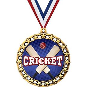 Cricket Medal, 2 1/2" Galaxy Star Cricket Medals, Great Cricket Awards Prime
