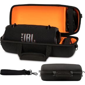 Hard Case for JBL Xtreme 4/Xtreme 3 Bluetooth Speaker,Travel Carrying Storage Holder Bag with Replacement Shoulder Strap Fit for Charger Adapter and Accessories (02)